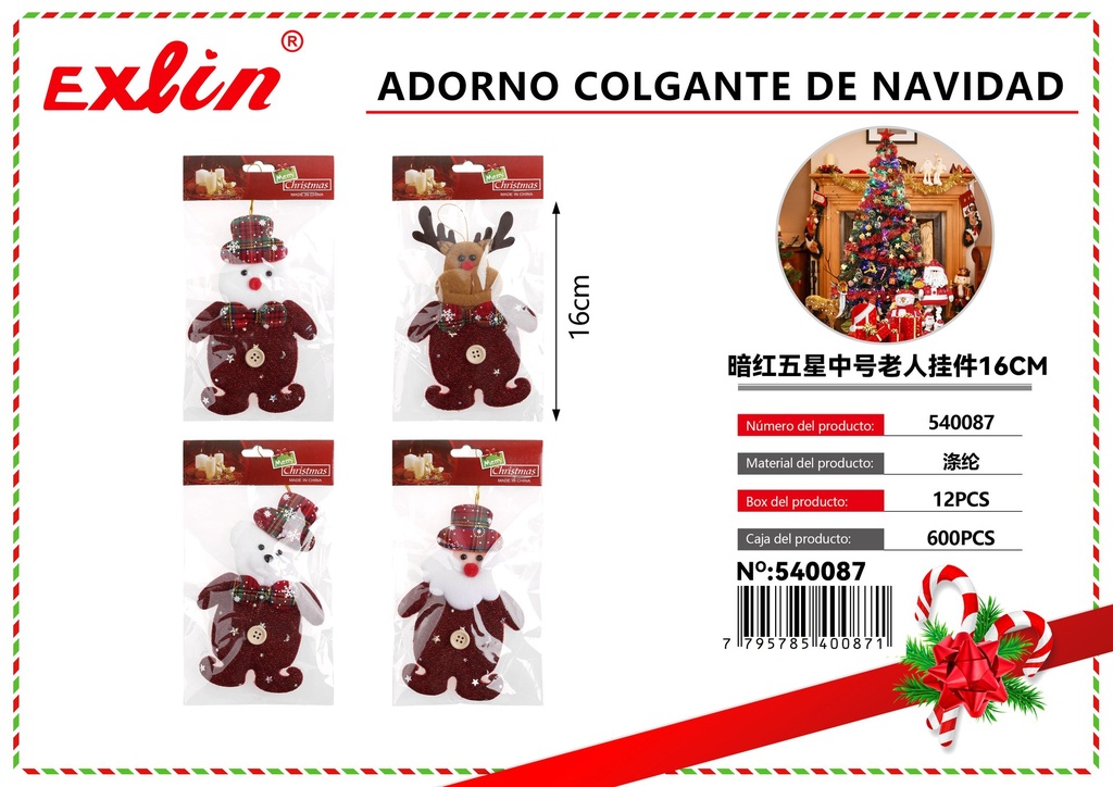 [540087] ADORNO COLGANTE DE NAVIDAD