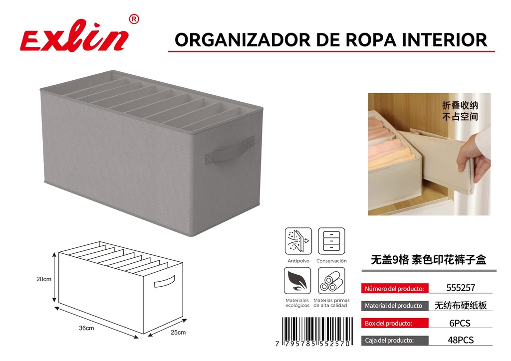 ORGANIZADOR DE ROPA INTERIOR