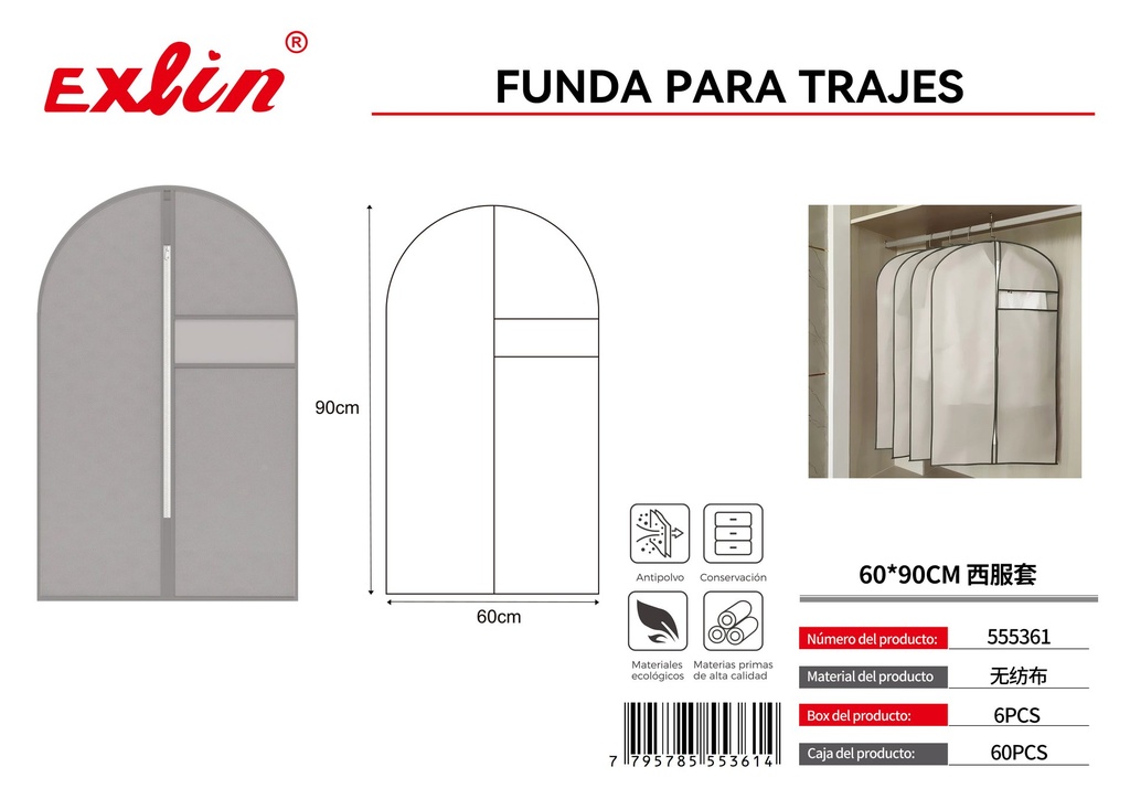 [555361] Funda para trajes
