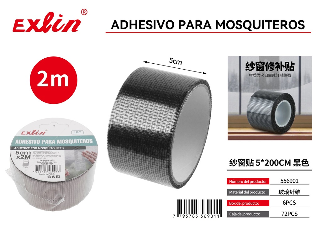 Adhesive for mosquito nets