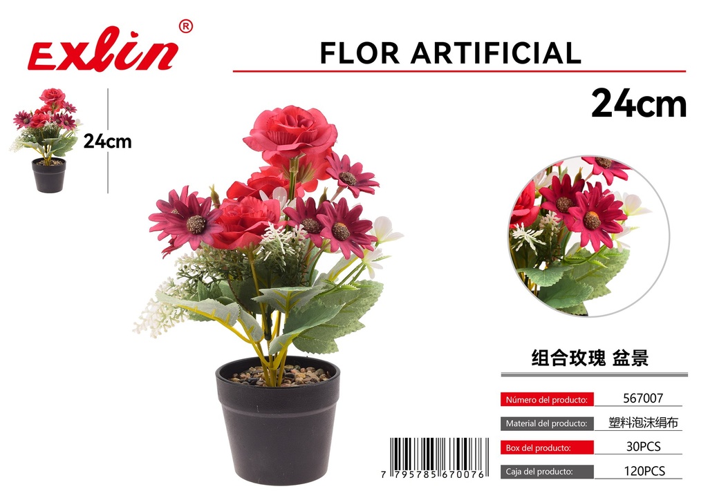 [567007] Bonsái de flores de plástico