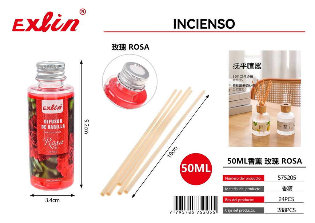 [575205] 50ML香薰 玫瑰 Rosa（塑料瓶）