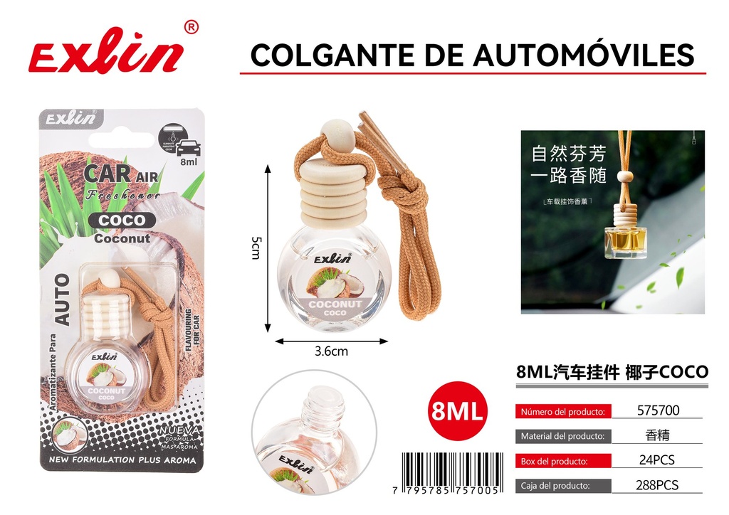 [575700] 8ML汽车挂件 椰子Coco