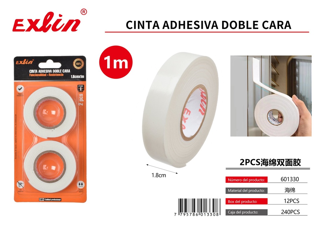 [601330] CINTA ADHESIVA DOBLE FAZ