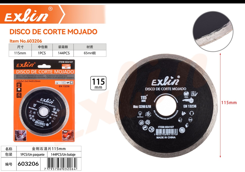 DISCO DE CORTE MOJADO