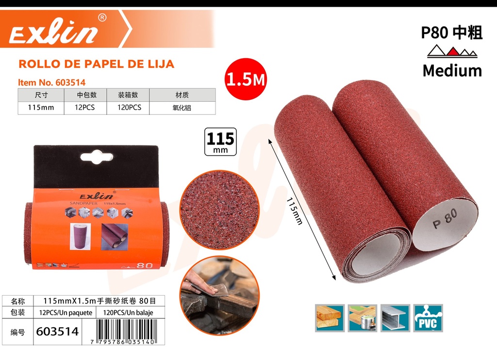 Rollo De Papel De Lija