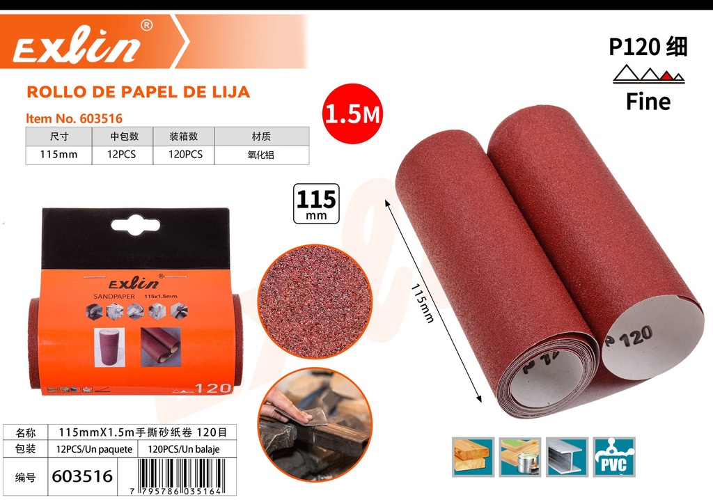 Sandpaper roll