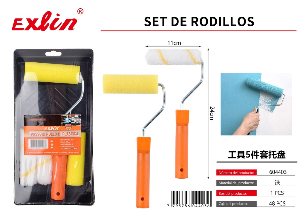 SET DE RODILLOS