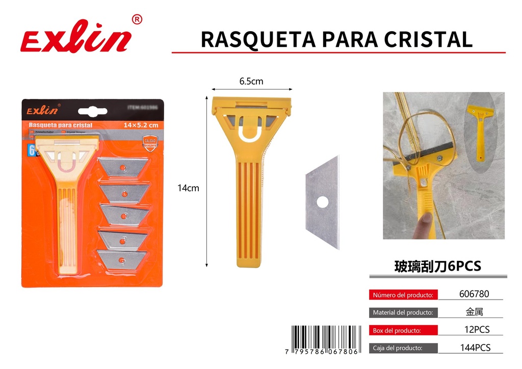 [606780] RASQUETA PARA CRISTAL