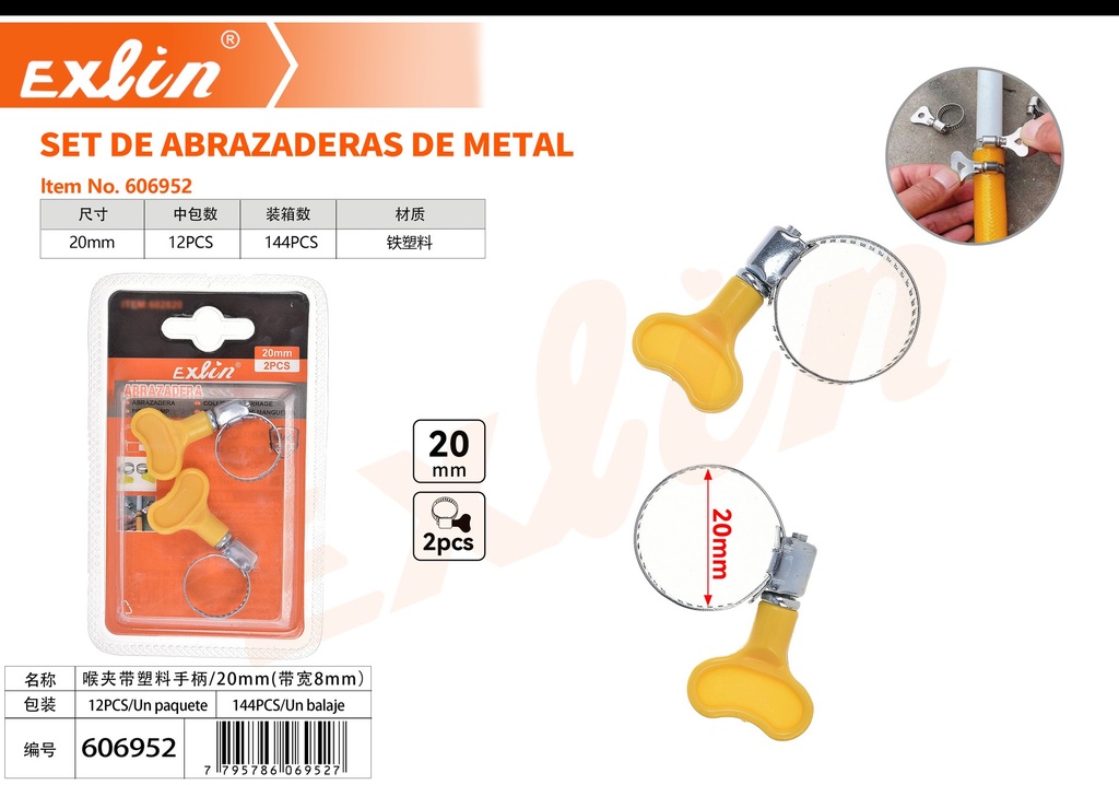 [606952] SET DE ABRAZADERAS DE METAL