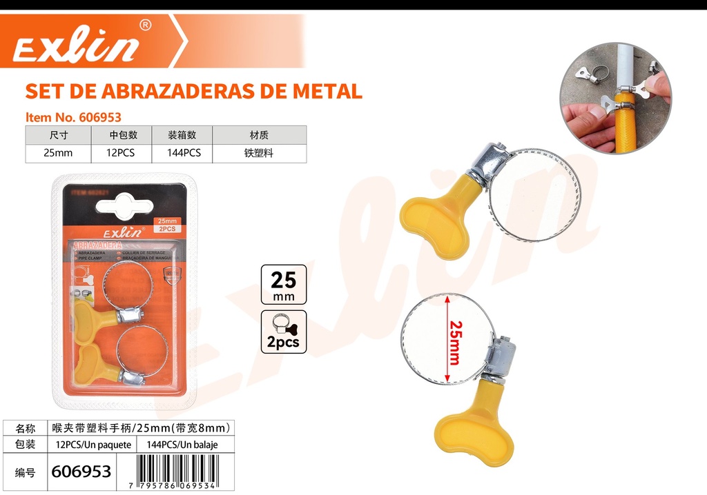 [606953] SET DE ABRAZADERAS DE METAL