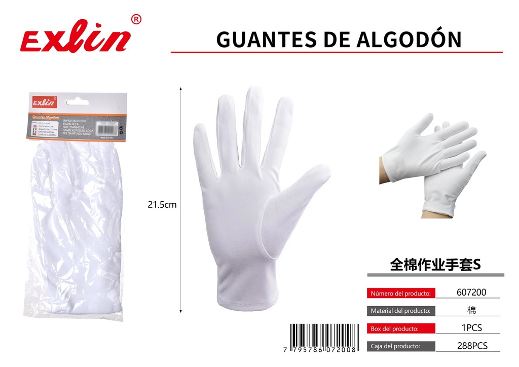 GUANTES DE ALGODóN