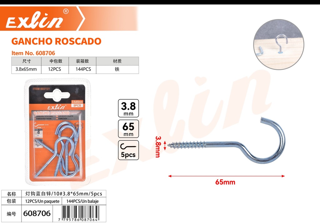 GANCHO ROSCADO