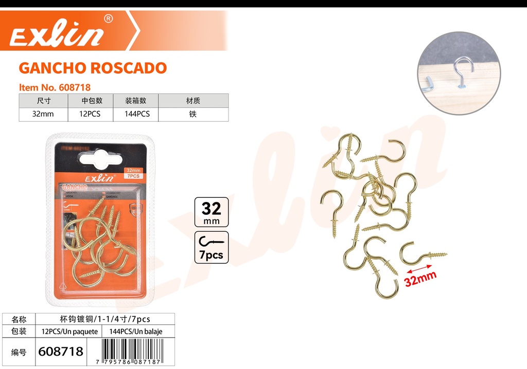 GANCHO ROSCADO