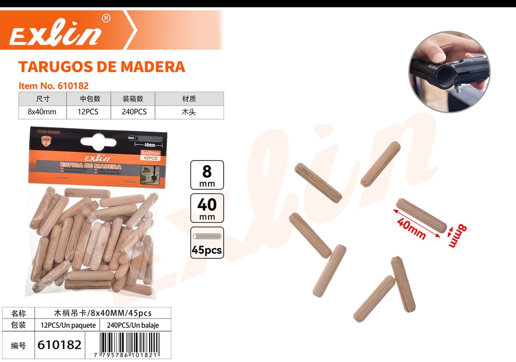 [610182] TARUGOS DE MADERA