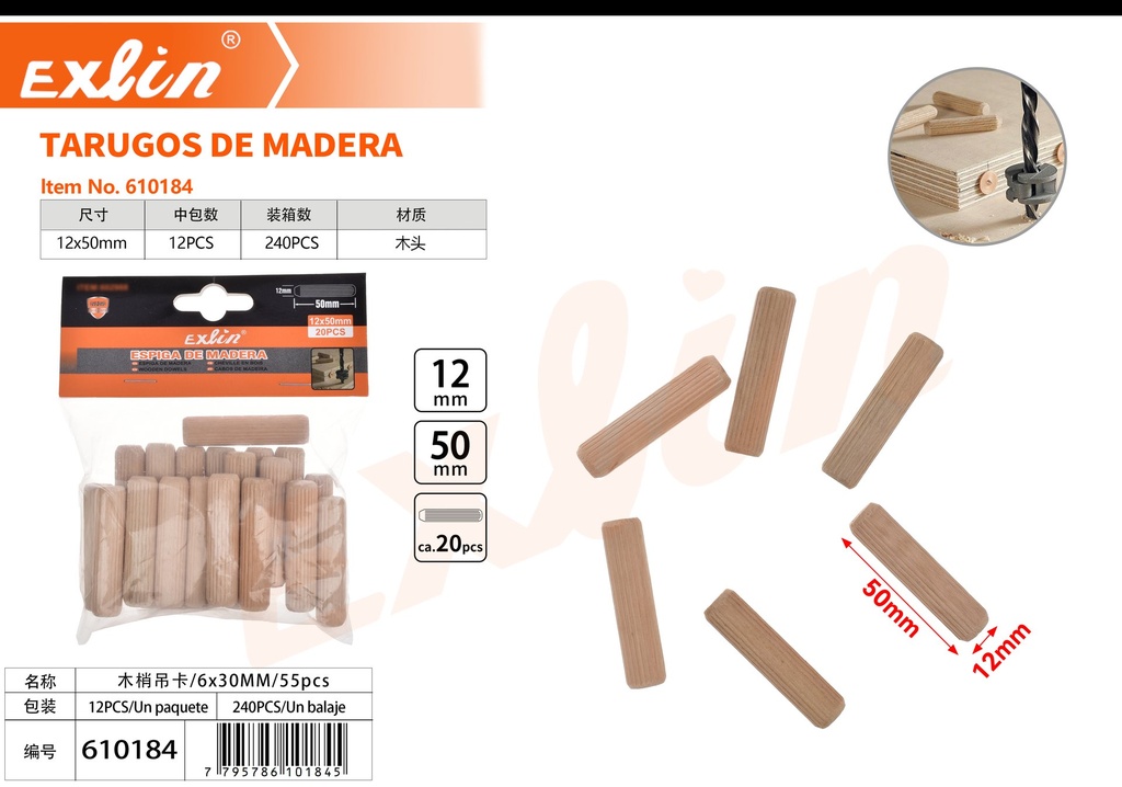 [610184] TARUGOS DE MADERA