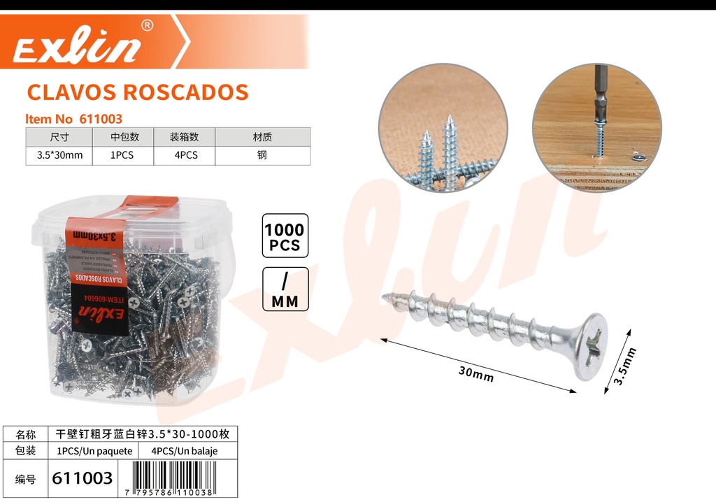 CLAVOS ROSCADOS