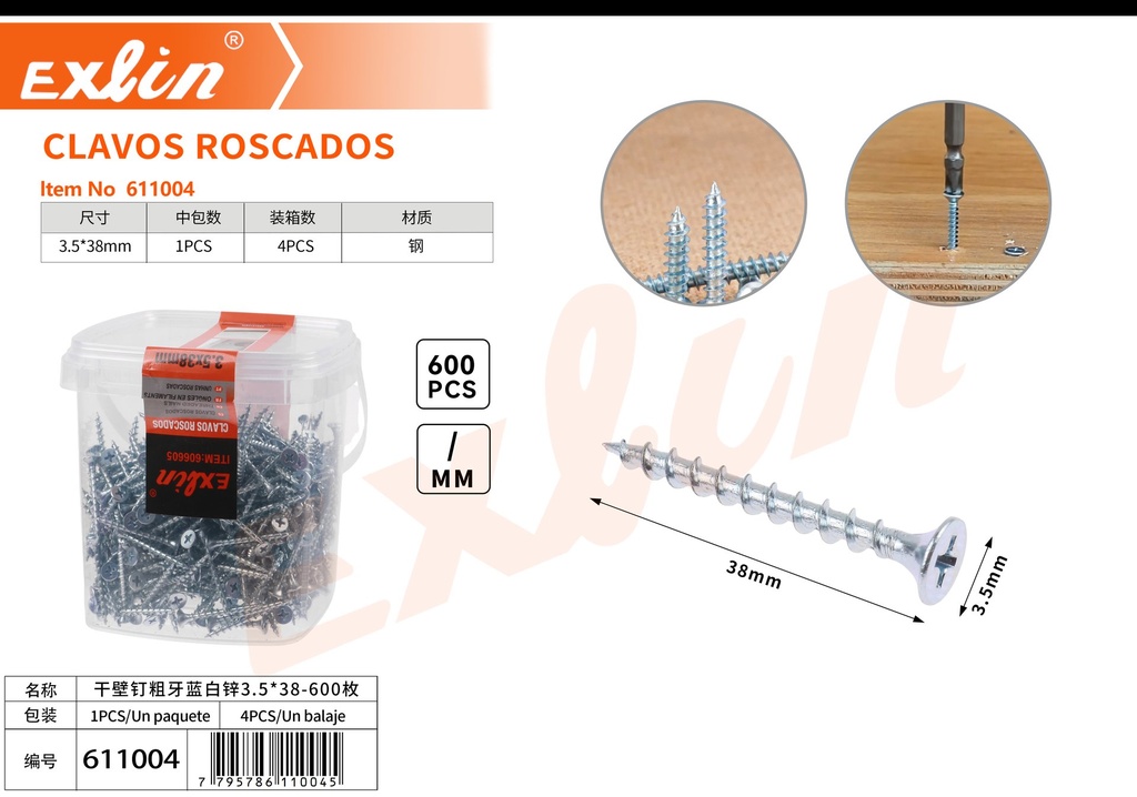 CLAVOS ROSCADOS
