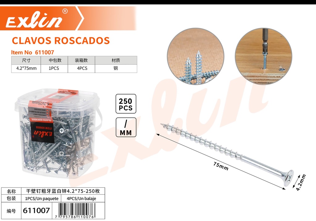 CLAVOS ROSCADOS