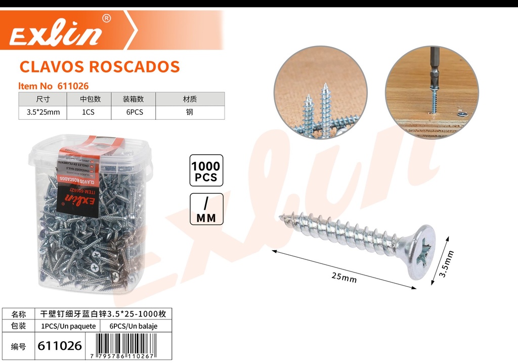 CLAVOS ROSCADOS