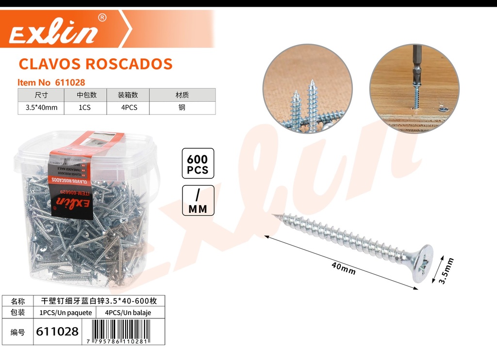 CLAVOS ROSCADOS