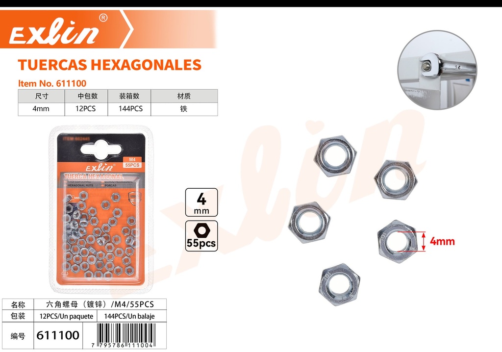 [611100] TUERCAS HEXAGONALES
