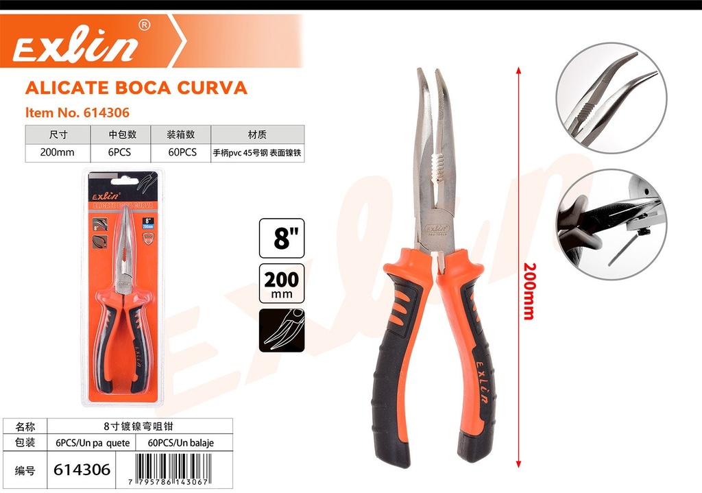 [614306] ALICATE BOCA CURVA