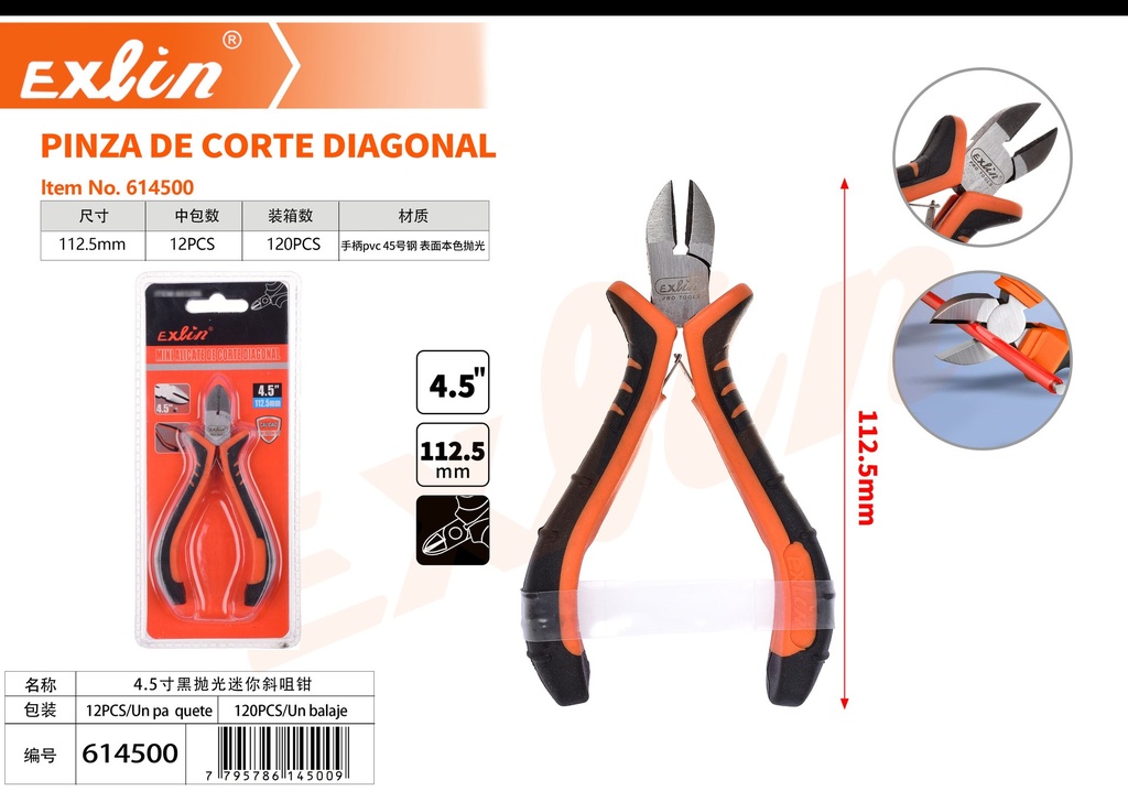 [614500] PINZA DE CORTE DIAGONAL