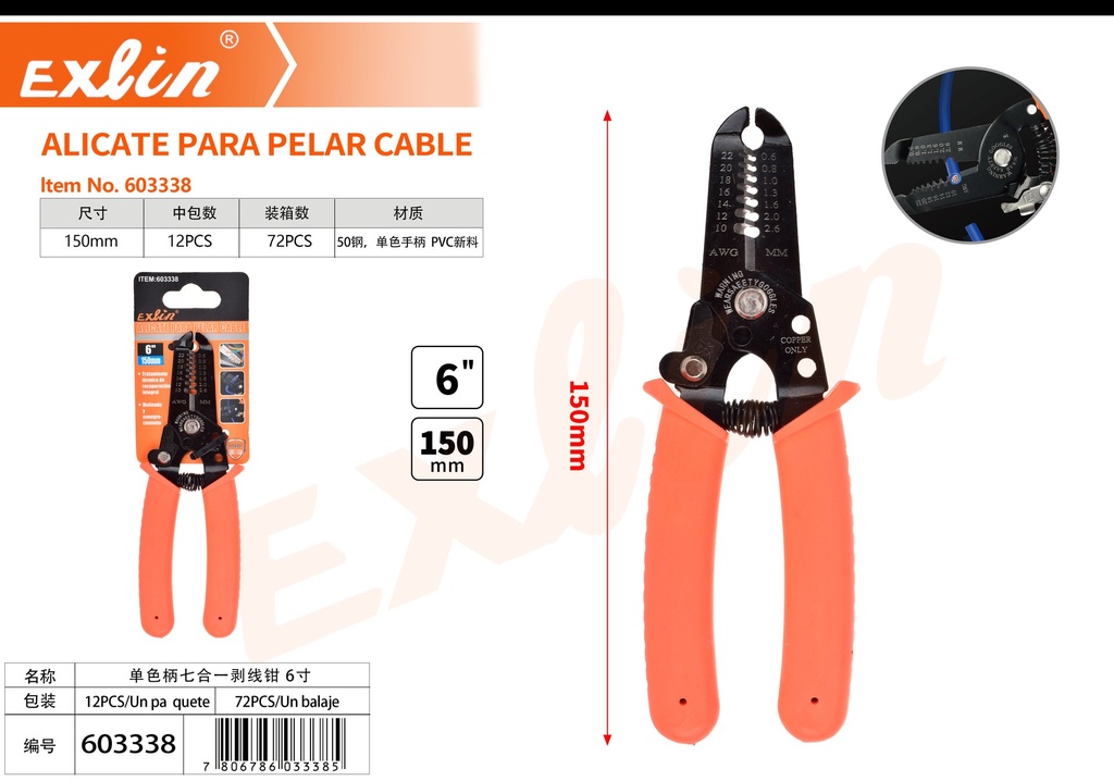 ALICATE PARA PELAR CABLE