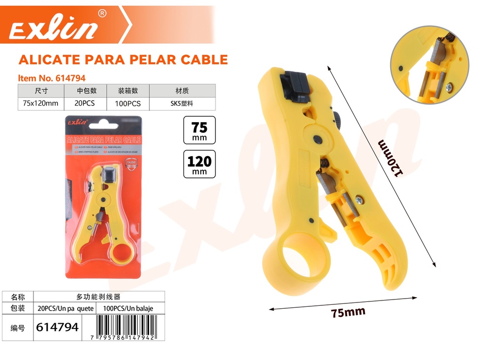 [614794] ALICATE PARA PELAR CABLE