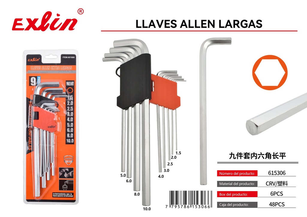 EXTRA LONG ALLEN KEYS