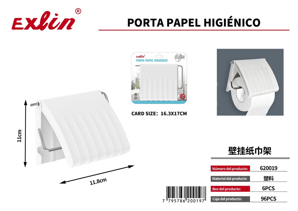 [620019] Estante de toallas de papel colgado en la pared