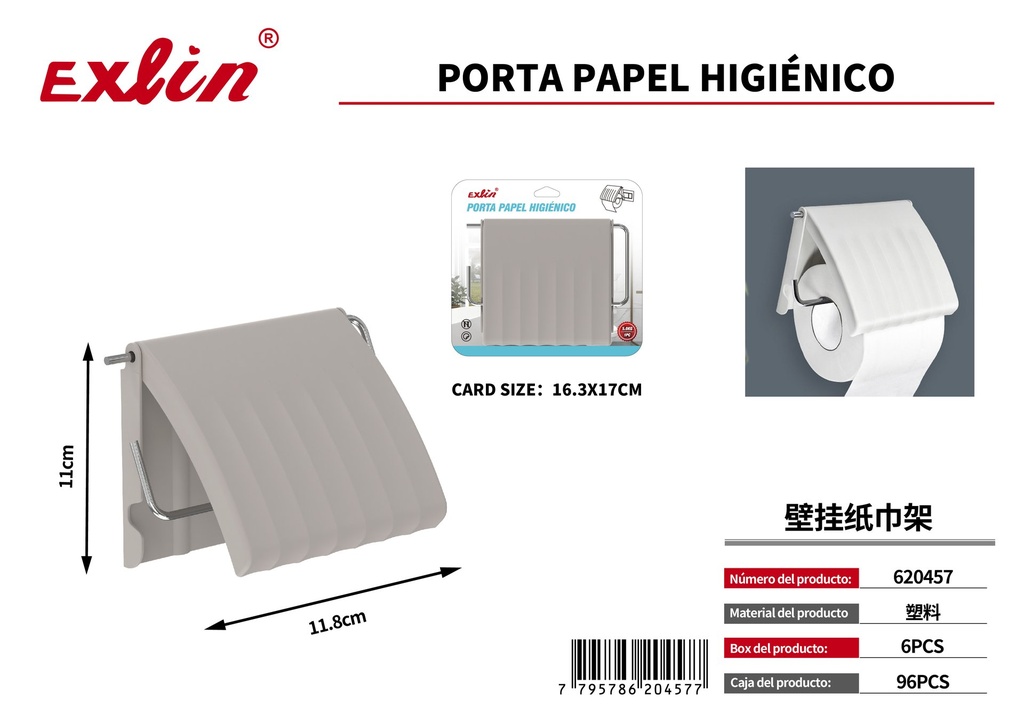 [620457] Estante de toallas de papel colgado en la pared