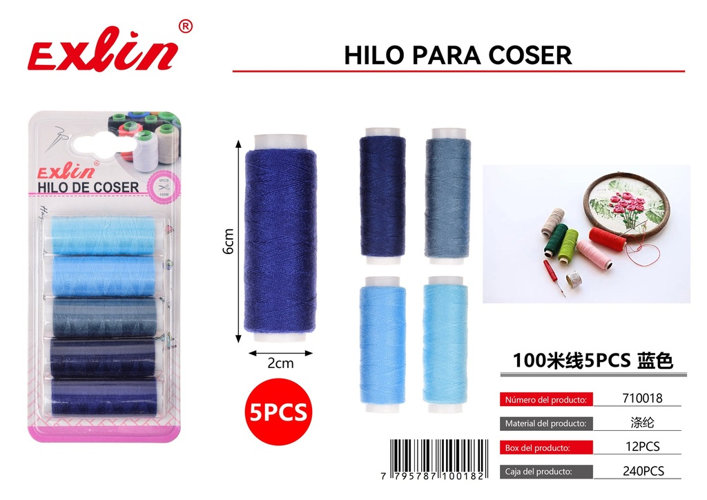 [710018] 100米线5PCS 蓝色