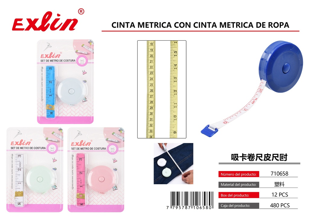 [710658] CINTA METRICA CON CINTA METRICA DE ROPA