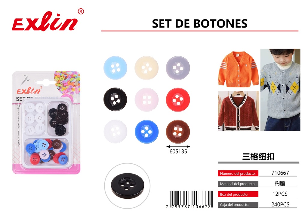 [710667] SET DE BOTONES