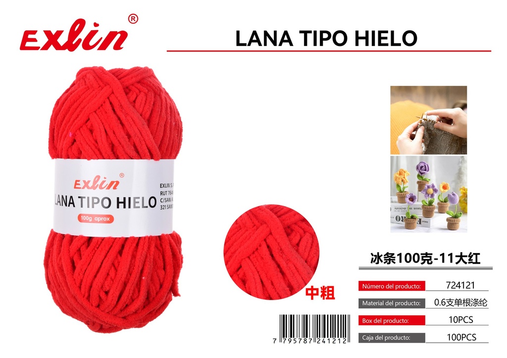 [724121] Lana tipo hielo