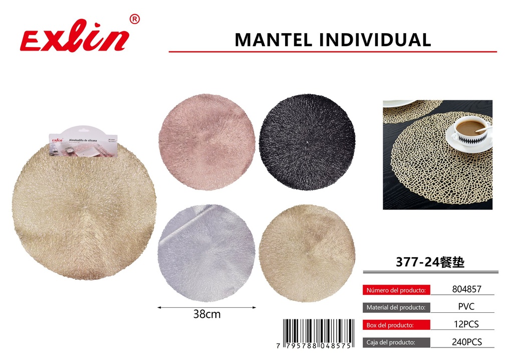 [804857] Mantel individual redondo