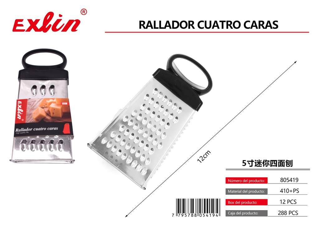 Rallador cuatro caras