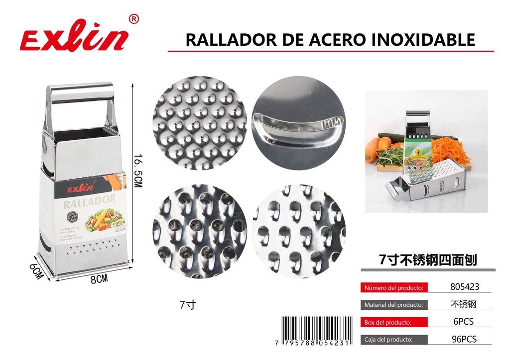 [805423] RALLADOR DE ACERO INOXIDABLE