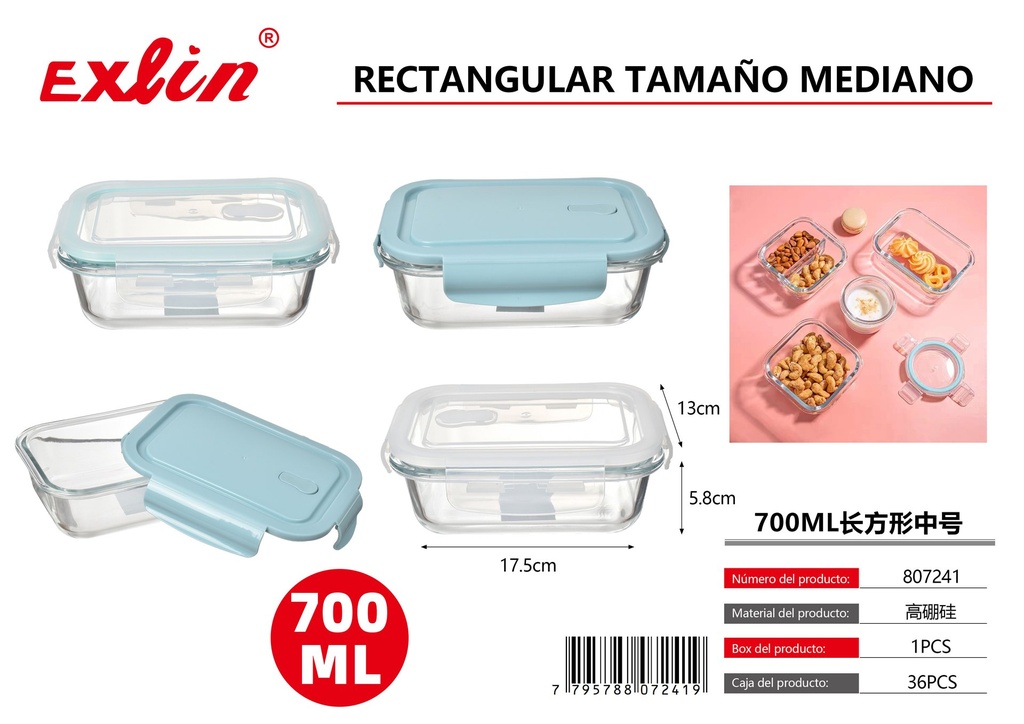 700ml rectangular medium size