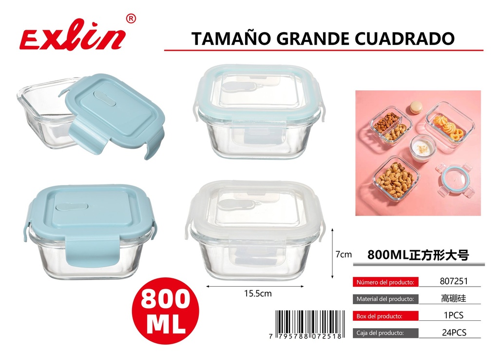 [807251] 800ml square large size