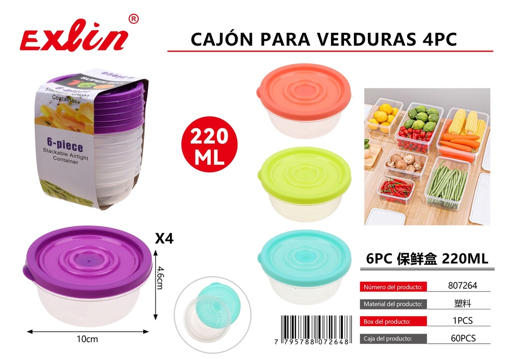 cajón para verduras 6PC