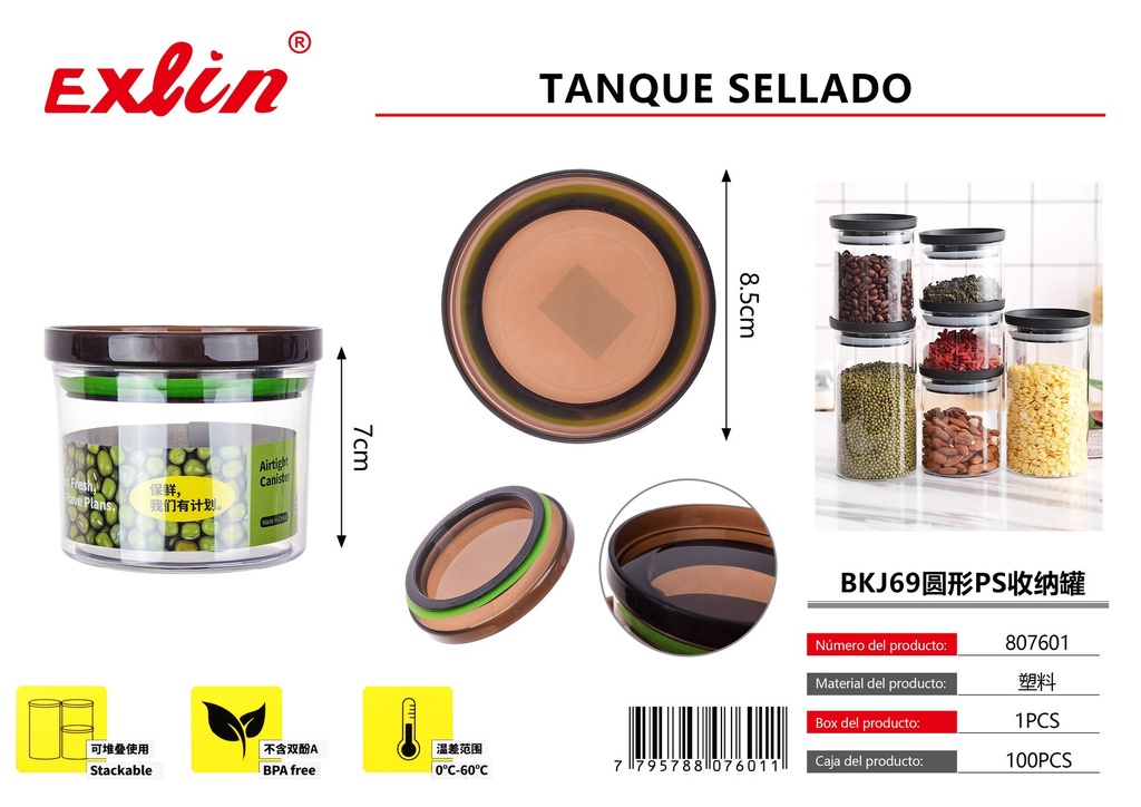 Bkj69 tanque redondo de almacenamiento ps 8,5 * 7