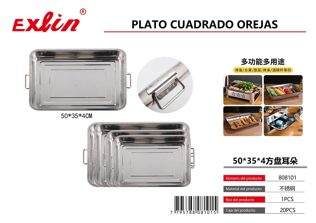[808101] 50*35*4 Square Ears Plate