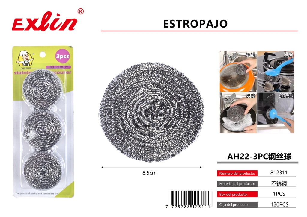 [812311] Bola de acero ah22 - 3pc
