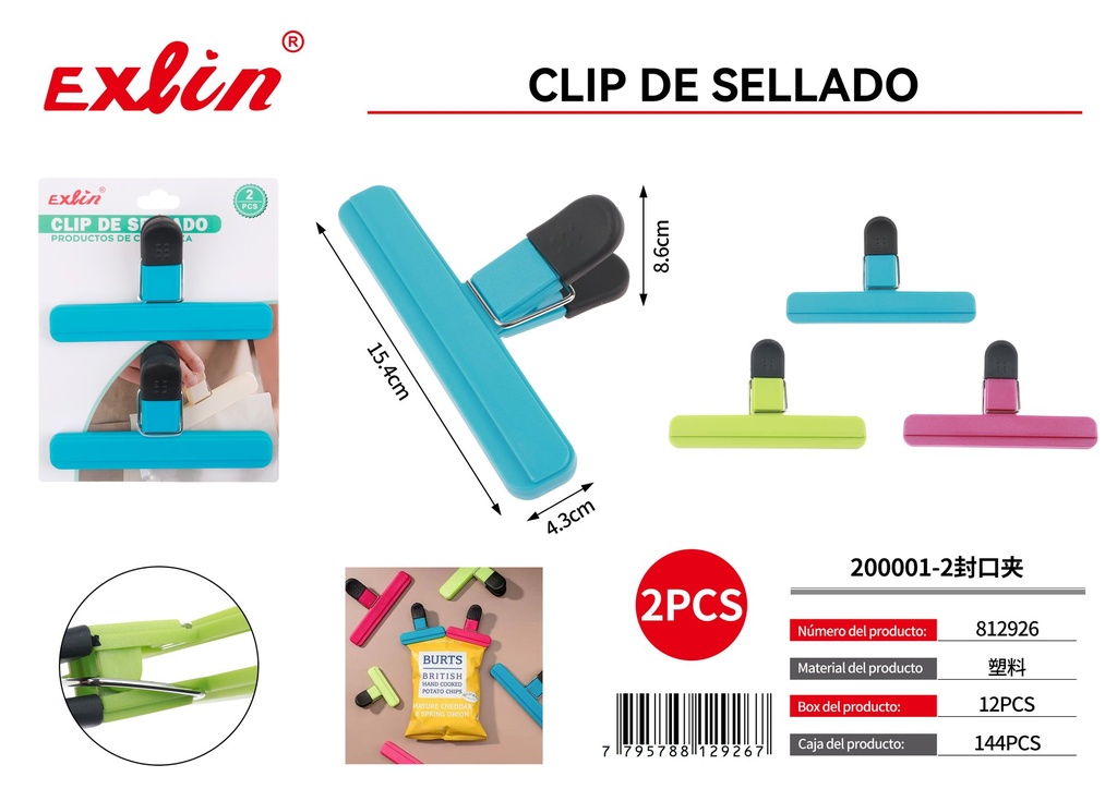 Set of 2 large clips
