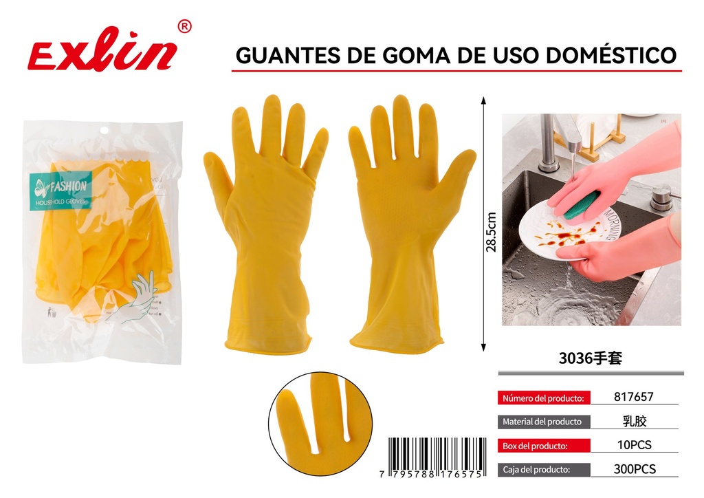 [817657] RUBBER GLOVES FOR DOMESTIC USE