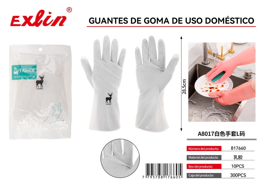 [817660] RUBBER GLOVES FOR DOMESTIC USE
