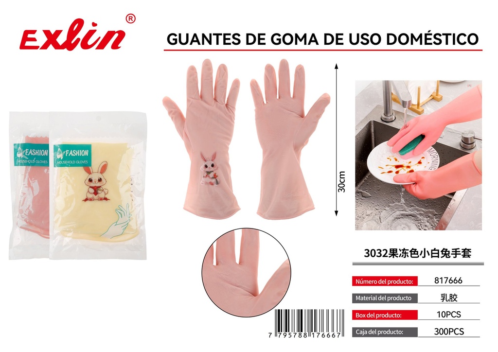 [817666] RUBBER GLOVES FOR DOMESTIC USE